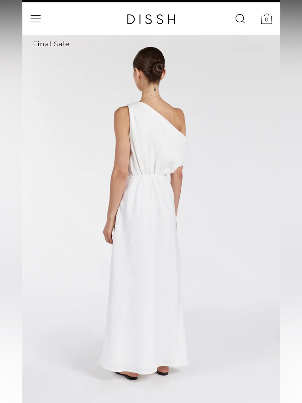 DISSH JOELLE WHITE LINEN MIDI DRESS - Picture 11 of 15